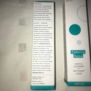 Free gifts * 2 unopened Tabula Rasa Gentle cleansers